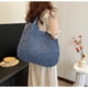 thumbnail image 3 of Zhuge Bolso de hombro tejido para mujer, bolso de mano tejido, bolso de mano tejido elegante para playa de verano, bolsos de hombro de 18,5 x 0,78 x 14,56 pulgadas (azul), 3 of 4