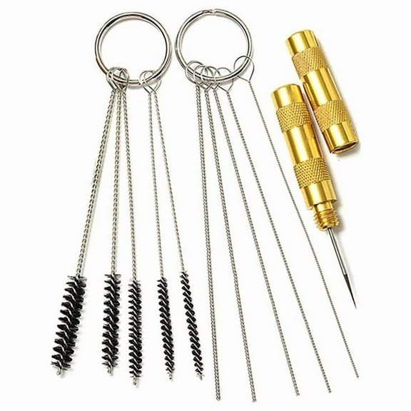 Airbrush Cleaning Kit Sprayer Repair Tool 5 Pcs Needles, Brushes & 1 Wash Needle