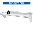 thumbnail image 3 of HARDURA Stainless Steel Shelf 12" x 60", 290lb Commercial Shelves Wall Mount Metal Shelving with Backsplash and Brackets for Kitchen, Restaurant, Laundry Room and Home, 3 of 7