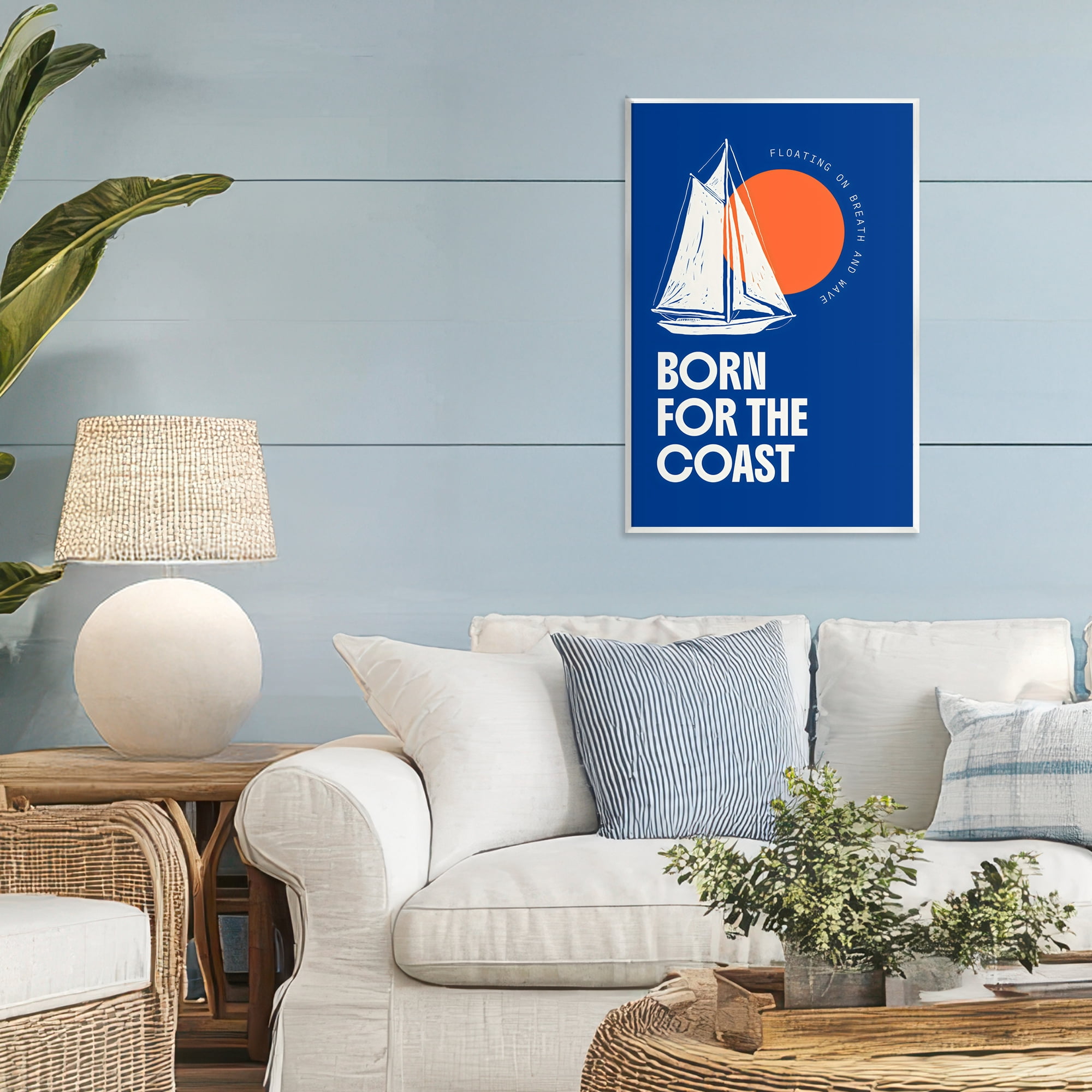 Stupell Industries Born For The Coast Wall Plaque Art, design by Creative Studio