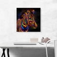 thumbnail image 2 of ARTCANVAS Zebra Colorful Stripes Africa Canvas Art Print - Size: 18" x 18" (0.75" Deep), 2 of 9
