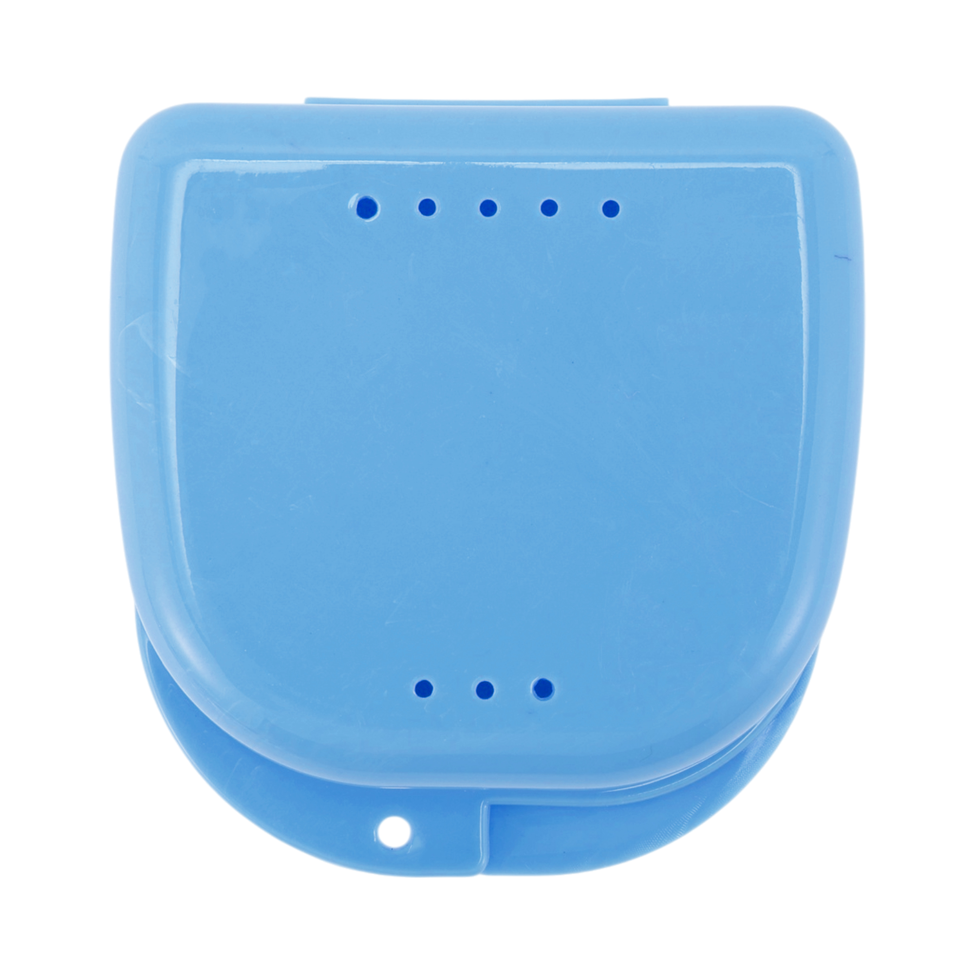 Unique Bargains Strapless Hole Portable Retainer Case Braces Box 1 Pc Blue