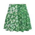 thumbnail image 6 of FUIALDOLG Womens Green Leaf Tennis Skirt with Short St Patricks Day Green Athletic Skorts Mini Skirt Women's High Waisted Golf Skirt with Shorts Pleated Green Skirt for Party,XL, 6 of 8
