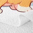 thumbnail image 5 of Manfei Cute Bow Dog Quilt King, Watercolor Corgi King Coverlet Set, White Orange, 3-Piece, 1 Bedspread and 2 Pillowcases, 5 of 7