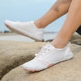 thumbnail image 4 of lnmuld Men Women Barefoot Shoes, Breathable Mesh Shoes for Water Yoga Fitness Hiking Color:Pink,Size:8, 4 of 8