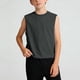 thumbnail image 1 of Camiseta de tirantes de cuello redondo para niña, de color liso, sin mangas, ideal para actividades al aire libre, cómoda, de talla mediana a grande, de poliéster., 1 of 6