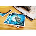 thumbnail image 3 of Maui, Hawaii, Sea Turtles Diving (Absorbent Ceramic Coasters Set of 4 Matching Images, Cork Back, Kitchen Table Decor), 3 of 3
