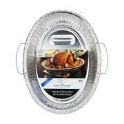 Mainstays Silver Oval Handle Roaster 16" x 13.13" x 3.13"