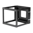 thumbnail image 2 of StarTech.com "8U Hinged Open Frame Wall Mount Network Rack - 4-Post 22"" Depth Swing Out Computer Equipment Rack - 140lbs capacity (RK819WALLOH)" - Rack - wall mountable - black - 8U - 22", 2 of 7
