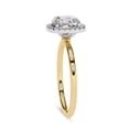 thumbnail image 4 of IGI Certified Lab Grown Diamond Halo Solitaire Engagement Rings for Women, Center 7mm Cushion Cut Anniversary Wedding Rings In 18K Solid Yellow Gold F-G, VS-SI Quality (1.90 Cttw) Ring Size-4.5, 4 of 7