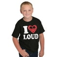 thumbnail image 5 of I Love Loud Heart Eyes Funny EDM Pot Crewneck T Shirts Boy Girl Teen Brisco Brands S, 5 of 6