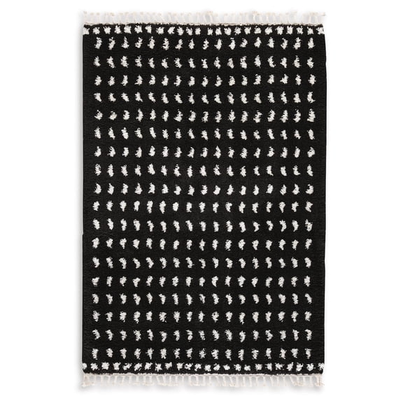 Signature Design by Ashley Contemporary Minston 5' x 7' Rug  Black/White
