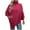 Hot Pink, variant on Viikei Cardigan Sweaters for Women Plus Size Fall Fashion Women's Turtleneck Button Irregular Long Sleeve Casual Pullover Blouse Sweater