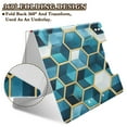 thumbnail image 2 of FORMRS A4 Clipboard Folder with Pen Holder Horizontal Foldable School Office Binder, Light Blue Geometric Pattern, 2 of 9