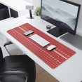 thumbnail image 2 of Long Mouse Pads for Desk,Red Christmas Pattern Desk Mats on Top Of Desks, Desk Mouse Pad Extra Large with 3mm Non-Slip Base and Stitched Edge for Gaming,Office,Work,Home 31.5x11.8in, 2 of 5