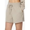 thumbnail image 6 of TheMogan Women's PLUS Cotton Terry Long Sleeve Oversized Top & Drawstring Shorts SET, 6 of 7