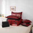thumbnail image 6 of jejeloiu Rustic Aztec Rhombus 7-Piece Bedding Comforter Set,Boho Exotic Style King Bedding Sets,Red Black Bed Sheets For Adults,Super Cozy Room Decor Reversible, 6 of 8