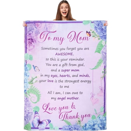 Gifts for Mom Blanket for Mom Gifts Warm Cozy Soft Purple Throw Blankets 80 x 60 Unique Gifts for Women Christmas Thanksgiving Mother s Day Birthday Present Ideas Gift for Mom from Daughter Son Gifts for Mom Blanket for Mom Gifts Warm Cozy Soft Purple Throw Blankets 80 x 60 Unique Gifts for Women Christmas Thanksgiving Mother s Day Birthday Present Ideas Gift for Mom from Daughter Son