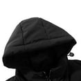 thumbnail image 5 of Mrmaere Men's Hooded Puffer Jacket Zip-Front Warm Casual Outerwear for Winter Daily & Outdoor Wear Black XL, 5 of 9