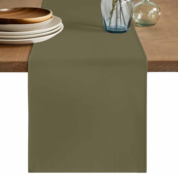 Table Runner 90 Inch Long - Dark Brown Solid Color Decorative Table Scarf, Simple Art Dining Table Runners for Wedding Party Kitchen Dining Tables