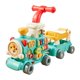 thumbnail image 1 of Andador de bebé con forma de tren de vapor, ruedas antideslizantes, ideal para aprender a caminar. Regalo perfecto con música. Azul, 1 of 8