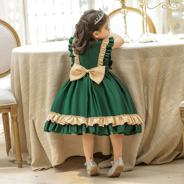 Robe d'anniversaire enfant en bas âge, robe jaune brillante pour enfants,  costume de princesse bébé fille, robe de fée, robe d'événement, robe tutu  de danse, robe de bébé en tulle 