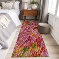 thumbnail image 4 of Watercolor Dahlia 2'x6' Runner Rugs for Hallway Kitchen Bedside Non Slip, Floral Modern Abstract Oil Painting Art Entryway Rug Runners with Rubber Backing, Long Carpet Runner for Laundry Room, 4 of 8