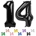 thumbnail image 1 of Globo número 14 Enyeopd de 40 pulgadas, negro, para 14 cumpleaños, 1 of 6