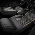thumbnail image 4 of AOMSAZTO Full Set Seat Cover Fit for Toyota Prius 2001-2017 | Faux Leather Seat Covers Waterproof Car Seat Covers Protector | Compatible with Airbag & Easy to Install (5 Seats, Golden Line), 4 of 7