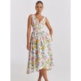 thumbnail image 4 of Osfvolr Women'S Floral Corset Dress Cocktail Dresses Deep V Going Out Casual Sundress Midi Dress Yellow Flowers M, 4 of 7