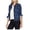Dark Blue, variant on Women Jeans Jacket Solid Color Lapel Button Down Casual Long Sleeve Patchwork Pocket Coat Denim Jacket Outerwear