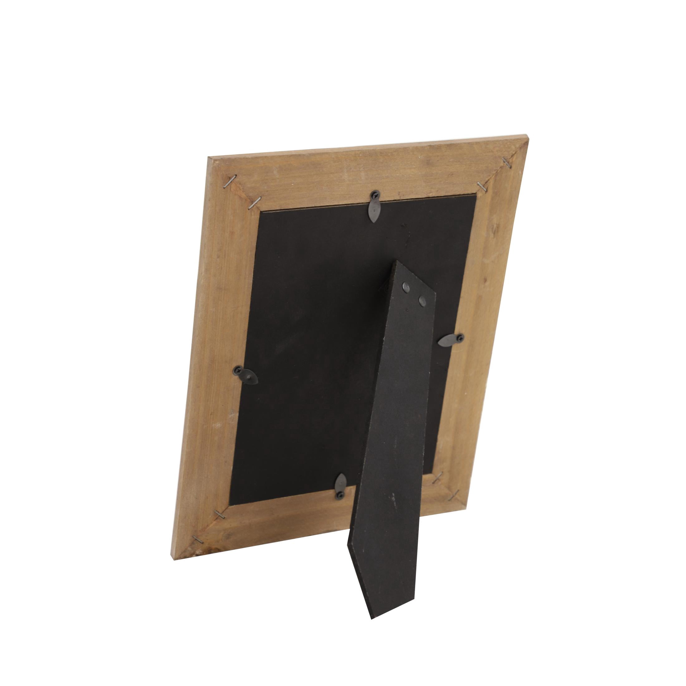 DecMode 6" x 8" Beaded Light Brown Photo Frame