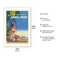 thumbnail image 2 of Across the Pacific to Hawaii - Fly Canadian Pacific Air Lines - Vintage Airline Travel Poster by Bern Hill c.1950 - Fine Art Matte Paper Print (Unframed) 30x44in, 2 of 4