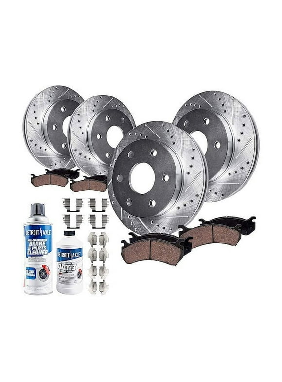 Front and Rear Brake Pad and Rotor Kit - Compatible with 1999 - 2006 Chevy Silverado 1500 2000 2001 2002 2003 2004 2005