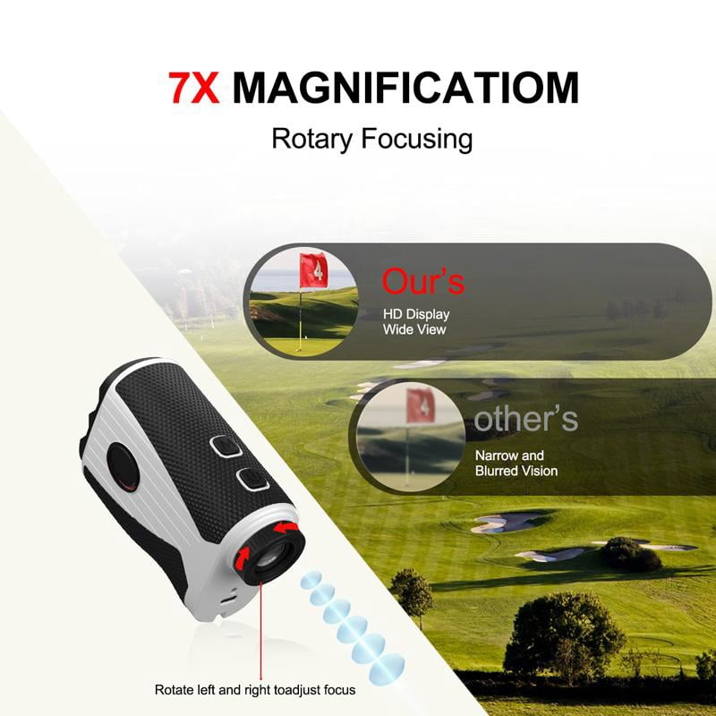 OBAZHA Golf Distance Meter, 1200 Yards Golf Laser Distance Meter, 7x Magnification Golf Distance Meter