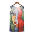 thumbnail image 4 of up to 60% off Gifts wycnly Womens Tank Tops Casual Fashion Loose Fit Comfy Going out Vest Shirts Summer Trendy Heart Print Scoop Neck Sleeveless Shirts Blouse Red s, 4 of 7