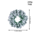 thumbnail image 4 of 12 inch Snow Flocked Wreath, Artificial Winter Wreath, Front Door Wreath, Small Hanging Wreath for Home Wedding Wall Window Decor, 4 of 9