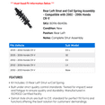 thumbnail image 2 of Rear Left Strut and Coil Spring Assembly - Compatible with 2002 - 2006 Honda CR-V 2003 2004 2005, 2 of 2