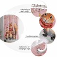 thumbnail image 6 of Animal Squirrels, Waterproof Fabric Shower Curtain, Christmas Blush Pink Snowflake Shower Curtain for Bathroom Curtains Bathtubs Hotel Washable Shower Curtains with 12 Hooks Stall 54x78in, 6 of 6