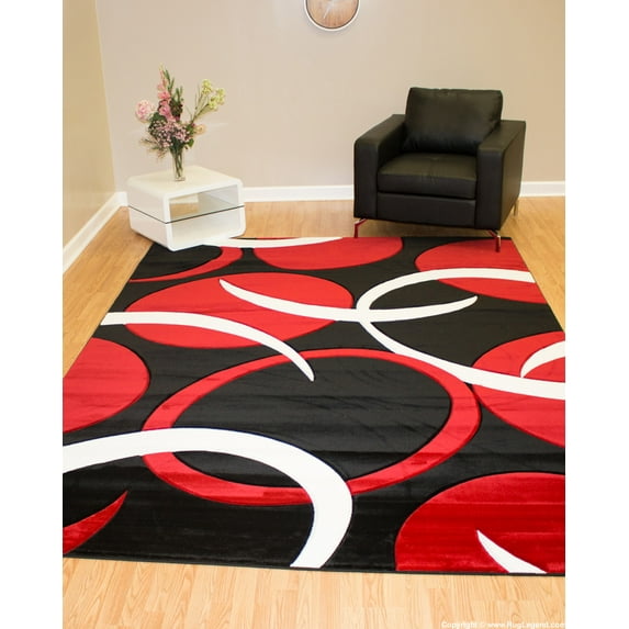 Rug Legend PREMIUM 3D Hand Carved Modern Abstract 5x8 5x7 Rug Contemporary 1062