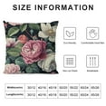 thumbnail image 5 of Creowell Floral Flowers Garden Night，Printed Throw Pillow Square Decorative Pillow for Sofa, Chair, Daybed，Pink Black, 5 of 5