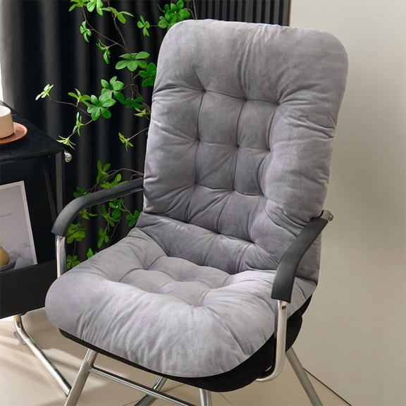 suxuMhao Thick Seat Cushion with Back Support, Office Chair Cushion for Butt, Gaming Chair Cushion, Bedroom Soft Seat Cushion, 18"×37"×3.15" Gray, 1 Piece Desk Chair Pad for Long Sitting
