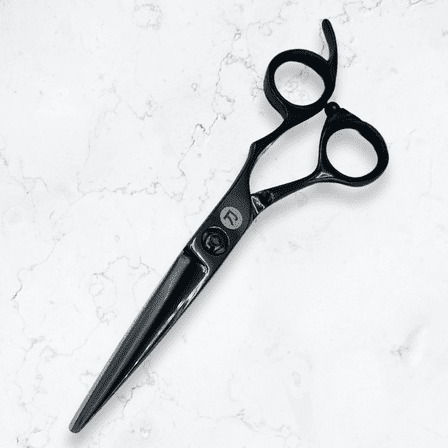 Saki Shears Katana Hair Cutting Scissors for Professionals - Japanese Hair Shears with Black Finish - 6 Inches