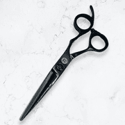Saki Shears Katana Hair Cutting Scissors for Professionals - Japanese Hair Shears with Black Finish - 6 Inches