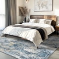 thumbnail image 2 of 5x7 Area Rugs for Living Room and Bedroom, Machine Washable Non Slip Low Pile Lightweight Rugs, Indoor Abstract Texture Print Pattern Floor Rug, Dusty Blue, 2 of 6