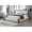 White+Walnut + Boucle 044, variant on Sandro White Boucle & Walnut Finish Queen Bed