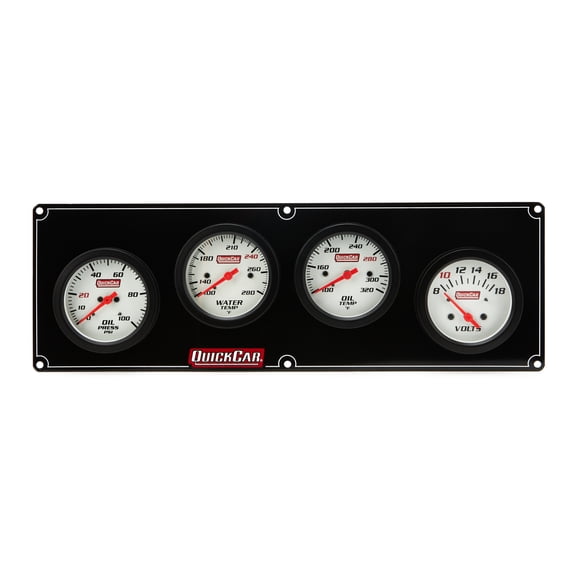 QUICKCAR RACING PRODUCTS 4 Gauge Extreme Panel OP/WT/OT/Volt partNumber: 61-7027