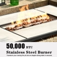 thumbnail image 4 of Ovios Outdoor Wicker Propane Fire Pit Table 42-Inch 50,000 BTU Flame Gas Fire Pits for Patio with Waterproof Cover & Lid Rectangle, 4 of 5
