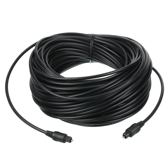 Fiber Optic Audio Cable Digital Optic Cable 98.4FT TOS Optical Link PVC Plastic Straight for TV DVD Black