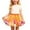 Orange, variant on Girls Party Dress Kids Festive Petal Skirt With Net Overlay Performances Celebrations Clothes